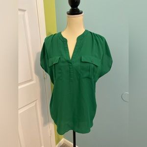INC Woven-Front V-Neck Top, Created for Macy's Size XL